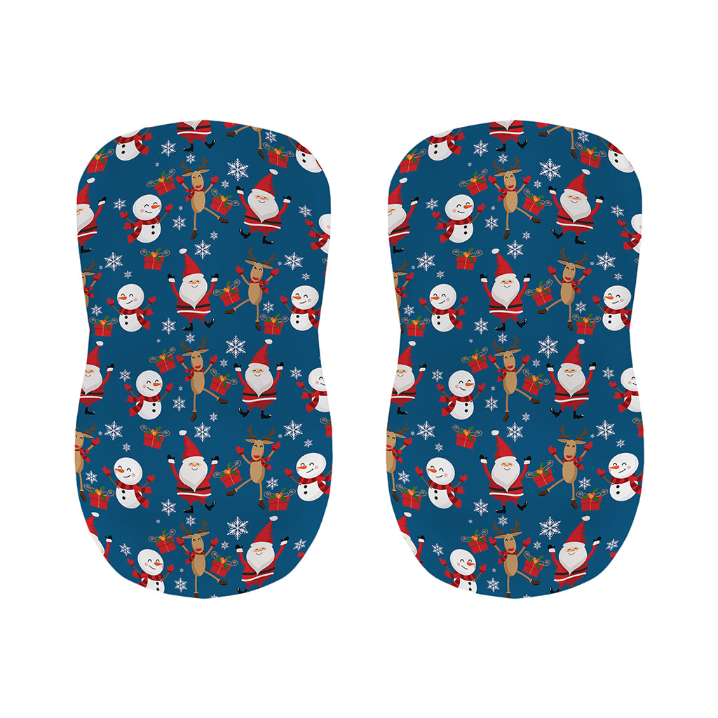 Happy Santa Claus Pattern Print Bar Stool Covers