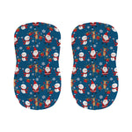 Happy Santa Claus Pattern Print Bar Stool Covers