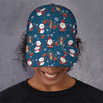 Happy Santa Claus Pattern Print Baseball Cap