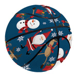 Happy Santa Claus Pattern Print Basketball