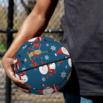 Happy Santa Claus Pattern Print Basketball
