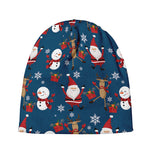 Happy Santa Claus Pattern Print Beanie