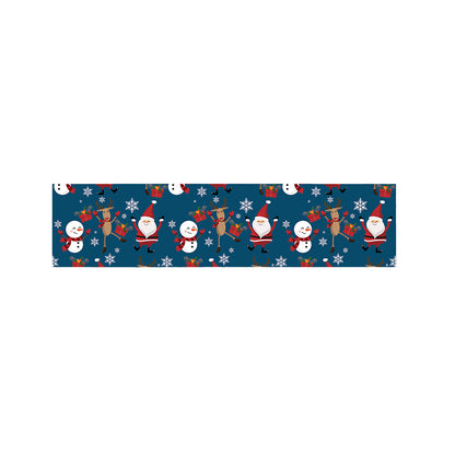 Happy Santa Claus Pattern Print Bed Runner