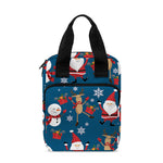 Happy Santa Claus Pattern Print Bible Tote Bag