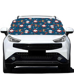 Happy Santa Claus Pattern Print Car Windshield Snow Cover