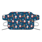 Happy Santa Claus Pattern Print Car Windshield Snow Cover