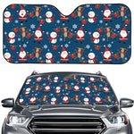 Happy Santa Claus Pattern Print Car Windshield Sun Shade