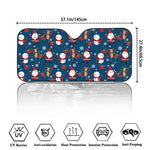 Happy Santa Claus Pattern Print Car Windshield Sun Shade