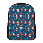 Happy Santa Claus Pattern Print Casual Backpack