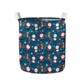 Happy Santa Claus Pattern Print Collapsible Laundry Basket