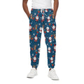 Happy Santa Claus Pattern Print Cotton Sweatpants