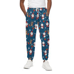 Happy Santa Claus Pattern Print Cotton Pants