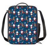 Happy Santa Claus Pattern Print Crossbody Lunch Bag