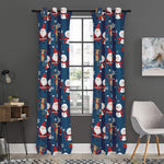 Happy Santa Claus Pattern Print Curtain