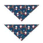 Happy Santa Claus Pattern Print Dog Bandana