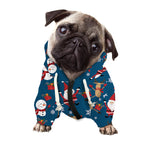 Happy Santa Claus Pattern Print Dog Zip Up Hoodie