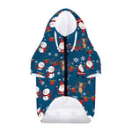 Happy Santa Claus Pattern Print Dog Zip Up Hoodie