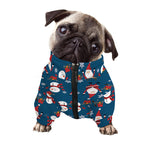 Happy Santa Claus Pattern Print Dog Zip Up Jacket