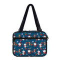 Happy Santa Claus Pattern Print Double Strap Bible Bag