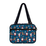Happy Santa Claus Pattern Print Double Strap Bible Bag