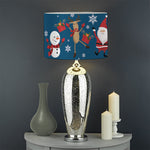 Happy Santa Claus Pattern Print Drum Lamp Shade