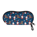 Happy Santa Claus Pattern Print Glasses Case