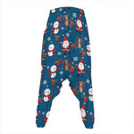 Happy Santa Claus Pattern Print Hammer Pants