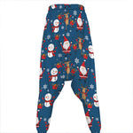 Happy Santa Claus Pattern Print Hammer Pants