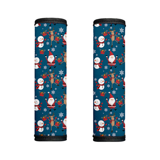 Happy Santa Claus Pattern Print Handle Covers
