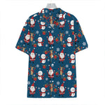 Happy Santa Claus Pattern Print Hawaiian Shirt