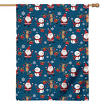 Happy Santa Claus Pattern Print House Flag
