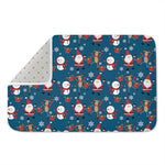 Happy Santa Claus Pattern Print Indoor Door Mat