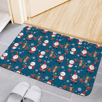 Happy Santa Claus Pattern Print Indoor Door Mat