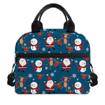 Happy Santa Claus Pattern Print Insulated Lunch Bag