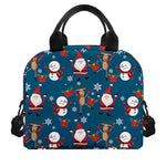 Happy Santa Claus Pattern Print Insulated Lunch Bag