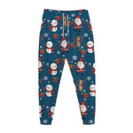 Happy Santa Claus Pattern Print Jogger Pants