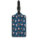 Happy Santa Claus Pattern Print Luggage Tag