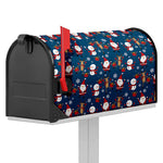 Happy Santa Claus Pattern Print Mailbox Cover