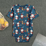 Happy Santa Claus Pattern Print Men's Bodysuit