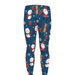 Happy Santa Claus Pattern Print Men's leggings