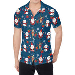 Happy Santa Claus Pattern Print Men's Shirt