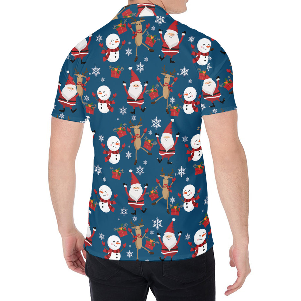 Happy Santa Claus Pattern Print Men's Shirt