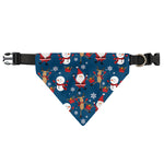 Happy Santa Claus Pattern Print Over The Collar Dog Bandana