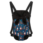 Happy Santa Claus Pattern Print Pet Carrier Backpack