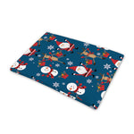 Happy Santa Claus Pattern Print Pet Cooling Mat Cover