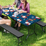Happy Santa Claus Pattern Print Picnic Table Cover