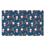 Happy Santa Claus Pattern Print Polyester Doormat