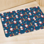 Happy Santa Claus Pattern Print Polyester Doormat