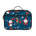 Happy Santa Claus Pattern Print Portable Lunch Bag