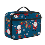 Happy Santa Claus Pattern Print Portable Lunch Bag